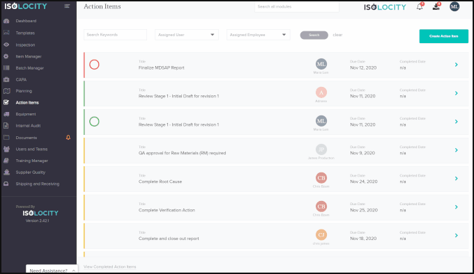 MDSAP audits quality management system