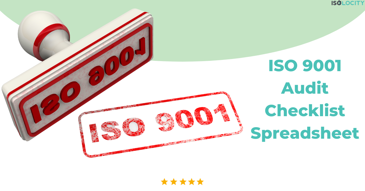 ISO 9001 Audit Checklist Spreadsheet